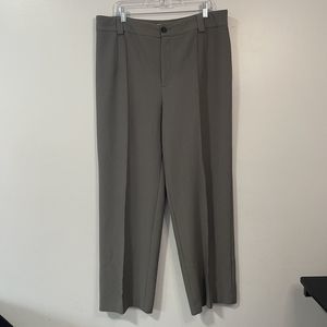 Zara Women’s XXL Taupe Green Wide Leg Trouser Pants Plus Size Pants